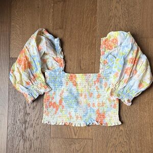 Billabong Multicolor Floral Smocked Blouse